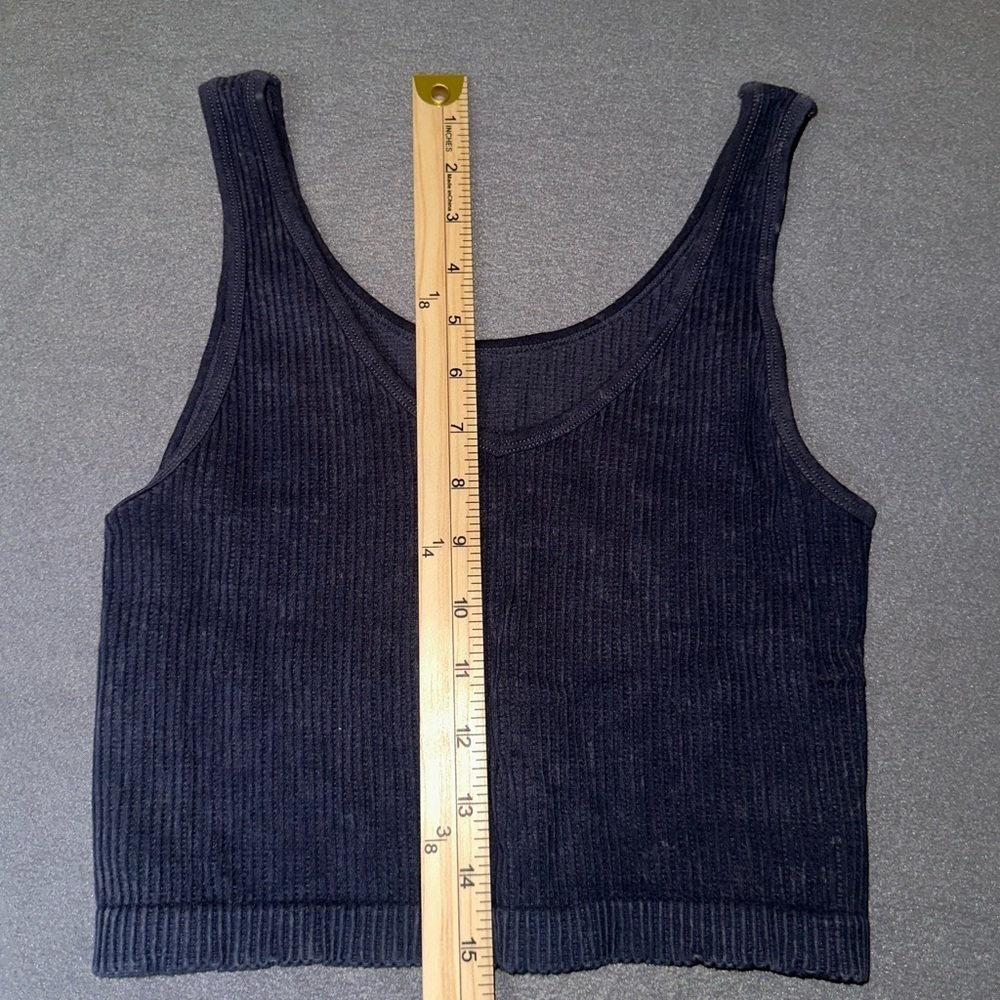 Aeropostale Navy Blue Cropped Reversible Tank Top - Picture 3 of 4